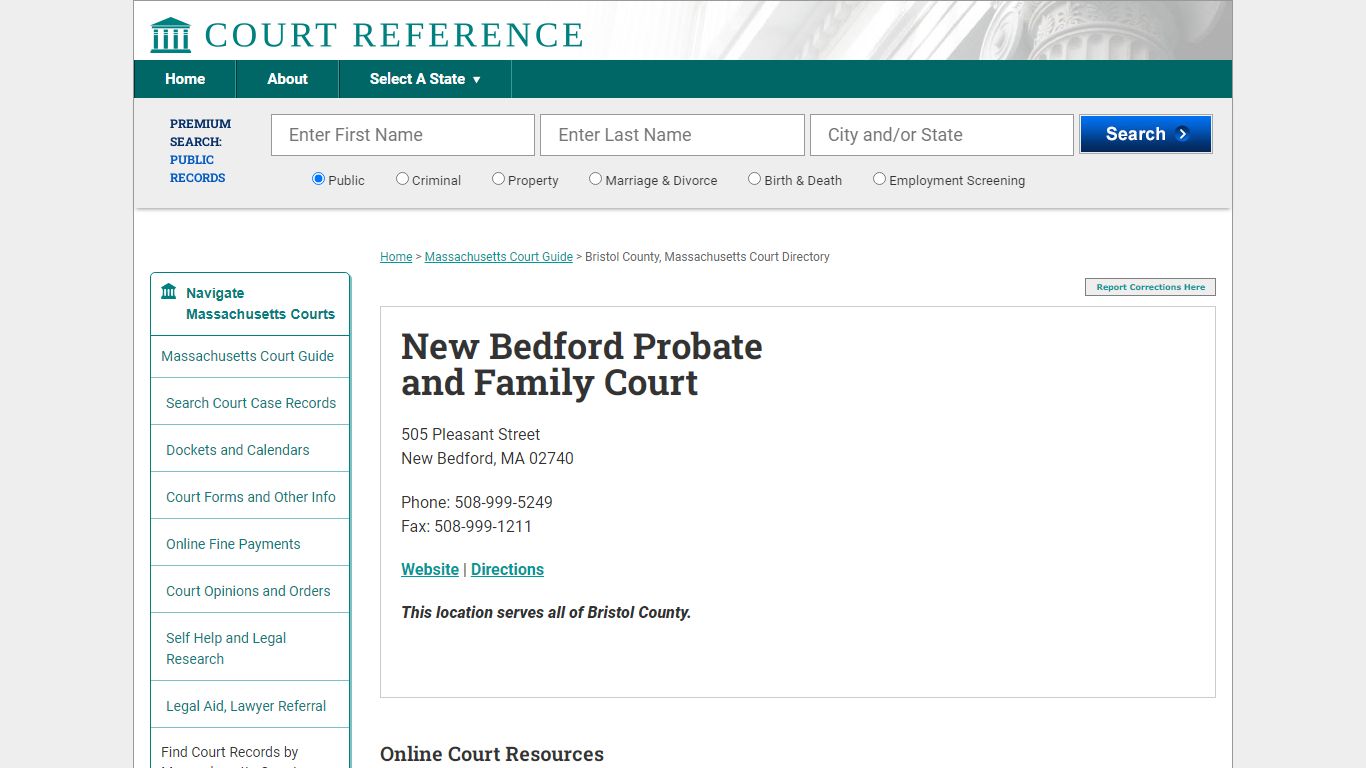 New Bedford Probate and Family Court